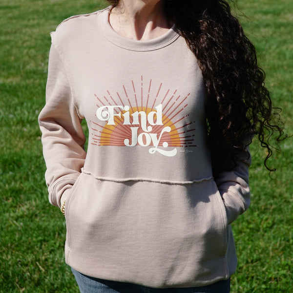 Find Joy fleece sweater