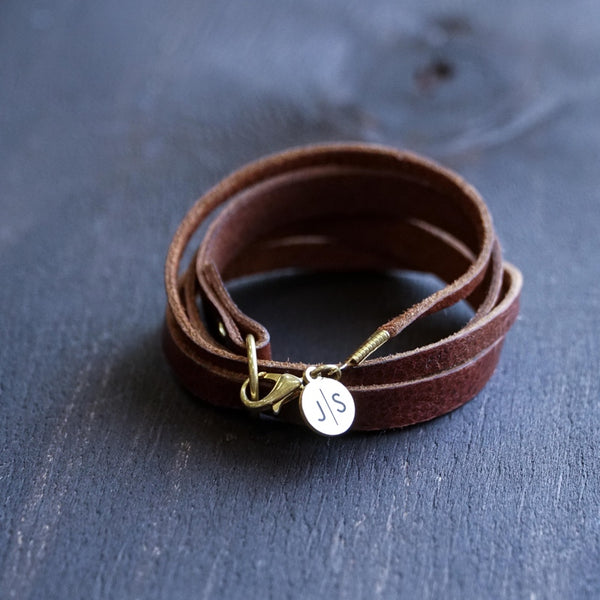 Leather Criss Cross Wrap Bracelet