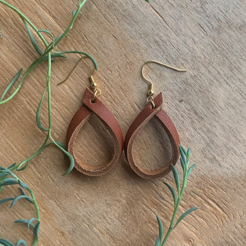 Leather Hoop Earrings – Haute JS Design