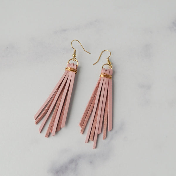 Wayfarer Leather Earrings