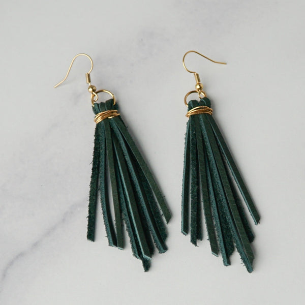Wayfarer Leather Earrings