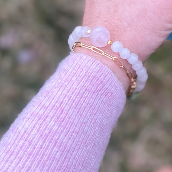 Gold Paper Clip Bracelet