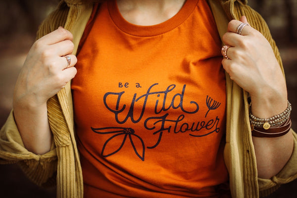 wildflower tee tshirt be a wildflower be brave