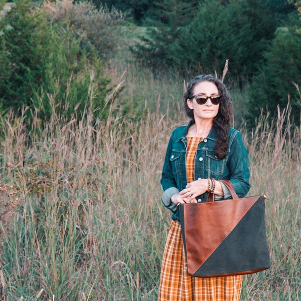 Waxed Canvas and Leather Convertible Bag