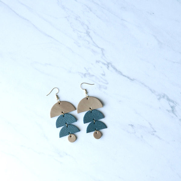 Chanterelle Leather Earrings