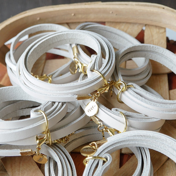 Leather Criss Cross Wrap Bracelet